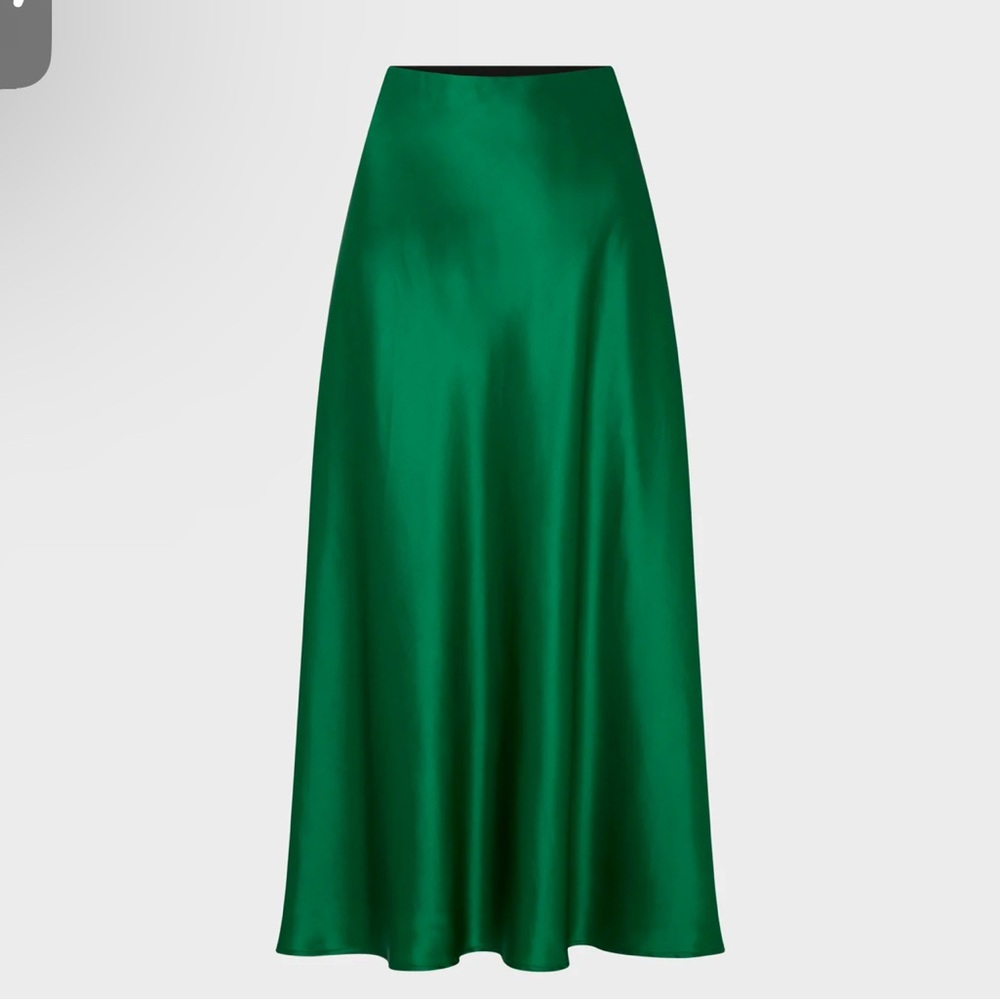 Really Wild London Satin Midi Slip Silk Skirt